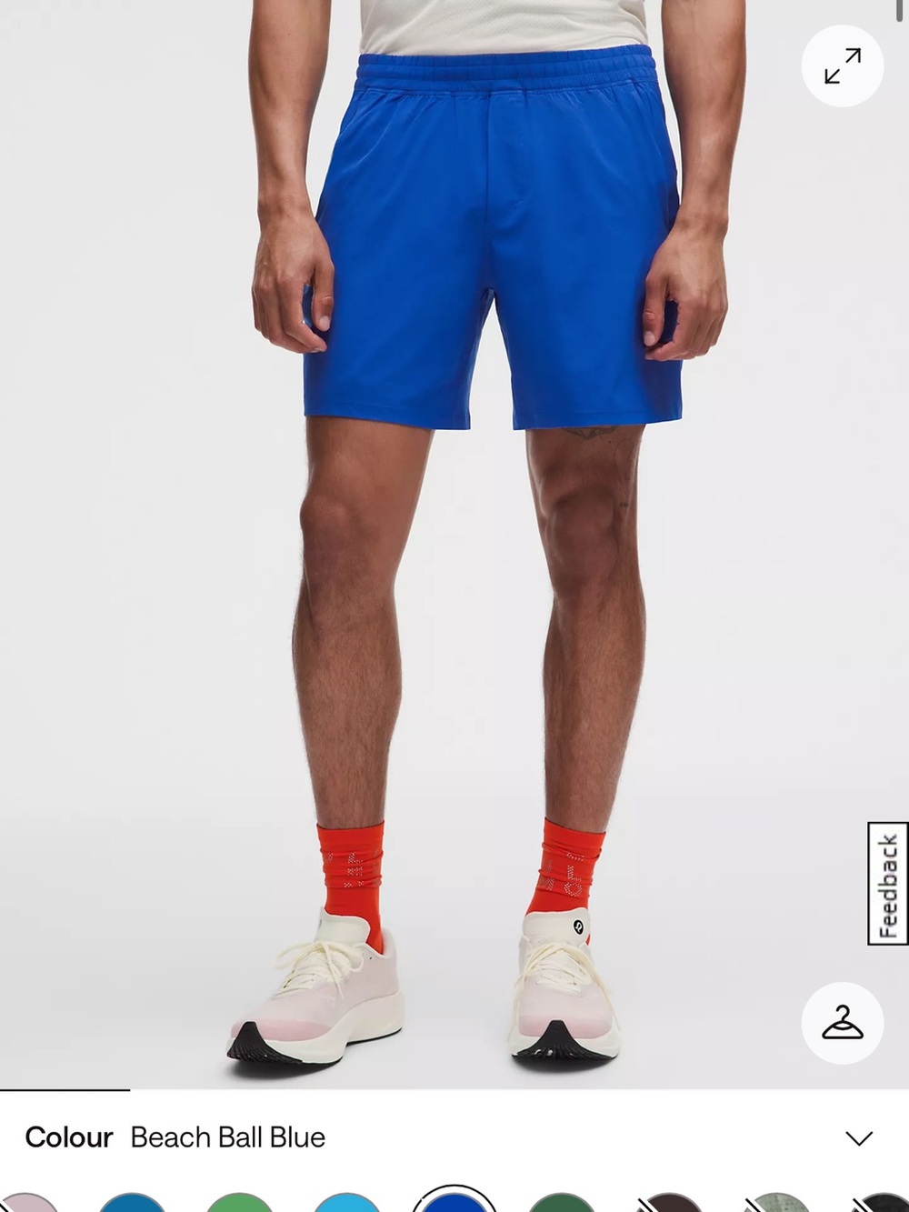 Lululemon Men's Athletic Shorts in Beach Ball Blue - Performance Running Shorts